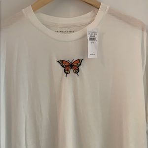American Eagle butterfly t shirt size m